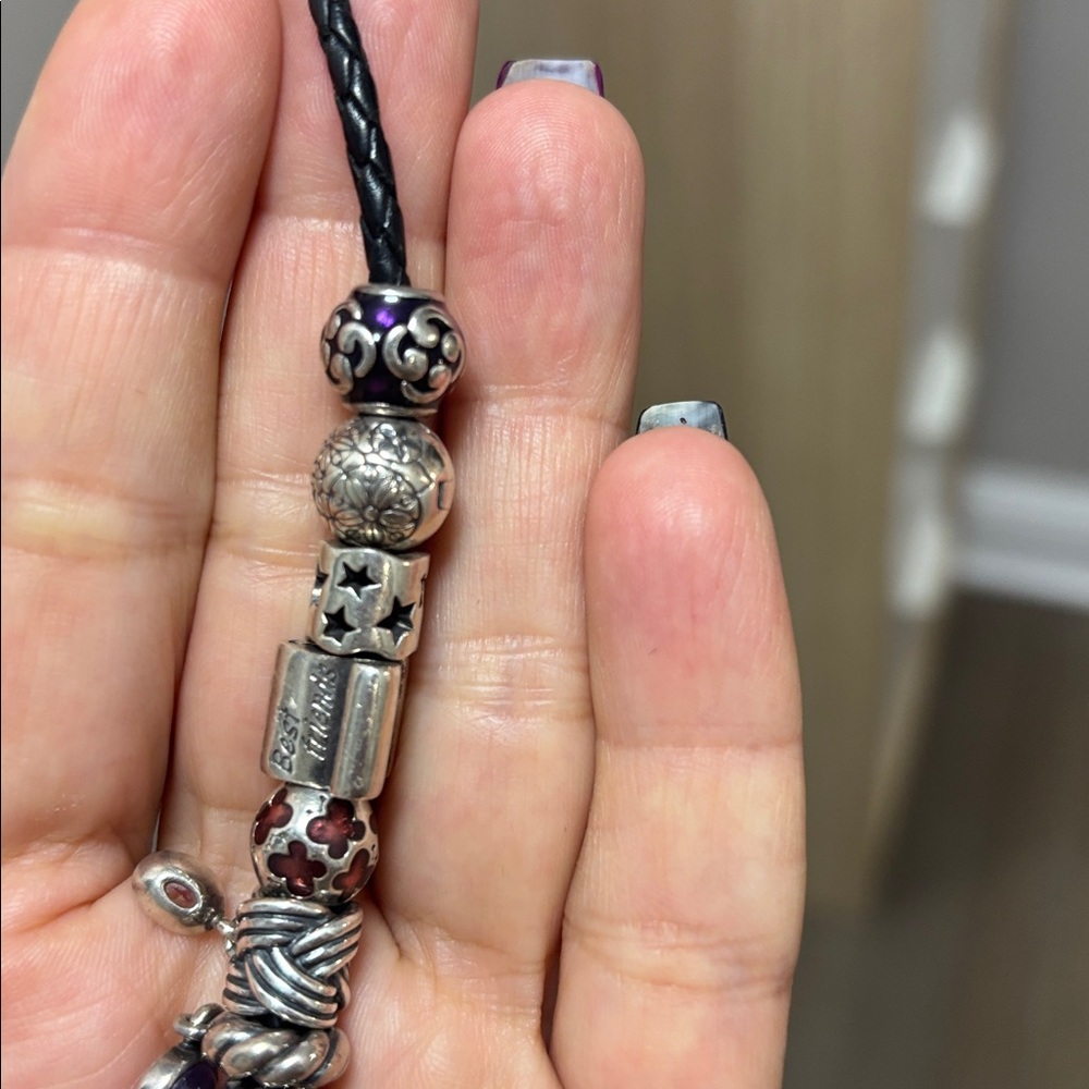 Silver and Black Charm Bracelet - Picture 9 of 9